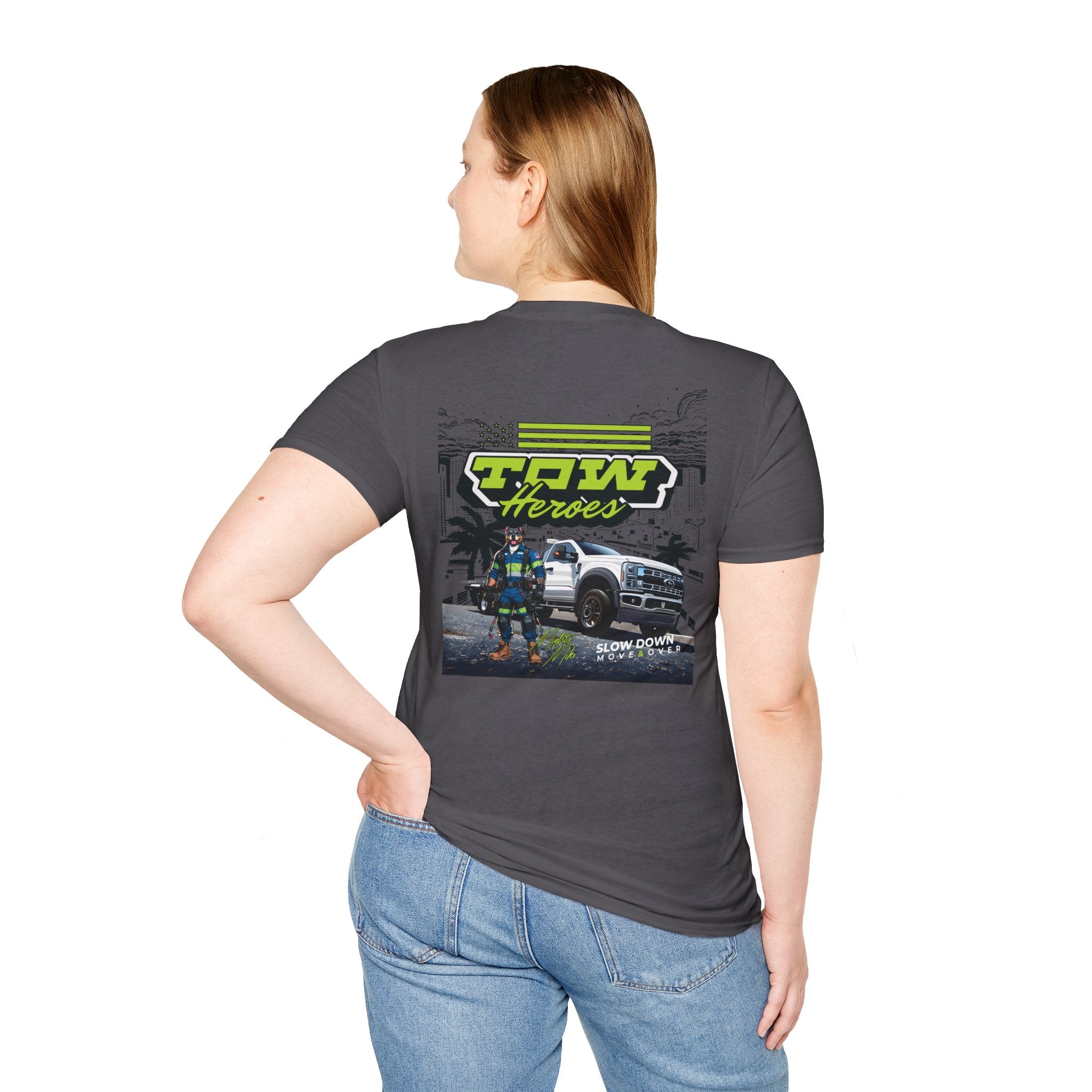 Tow Heroes Unisex Softstyle T-Shirt, Graphic Tee for Tow Truck Lovers, Cool Gift for Car Enthusiasts, Perfect for Birthdays, Casual [...]