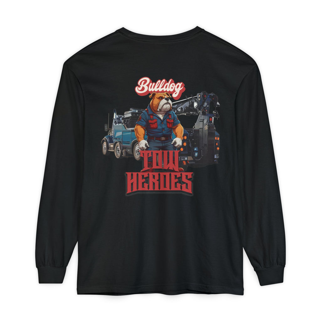 Bulldog Tow Heroes Long Sleeve Tee | Unisex Garment-Dyed T-Shirt for Dog Lovers, Casual Wear, Gift for Pet Owners, Birthday, Everyday [...]