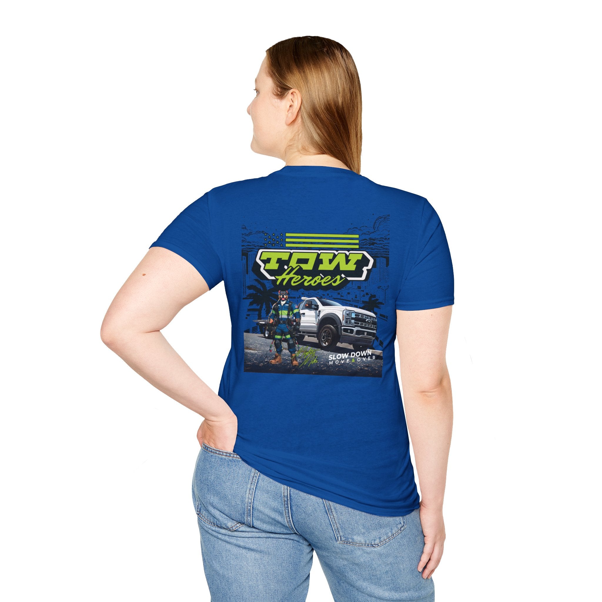 Tow Heroes Unisex Softstyle T-Shirt, Graphic Tee for Tow Truck Lovers, Cool Gift for Car Enthusiasts, Perfect for Birthdays, Casual [...]