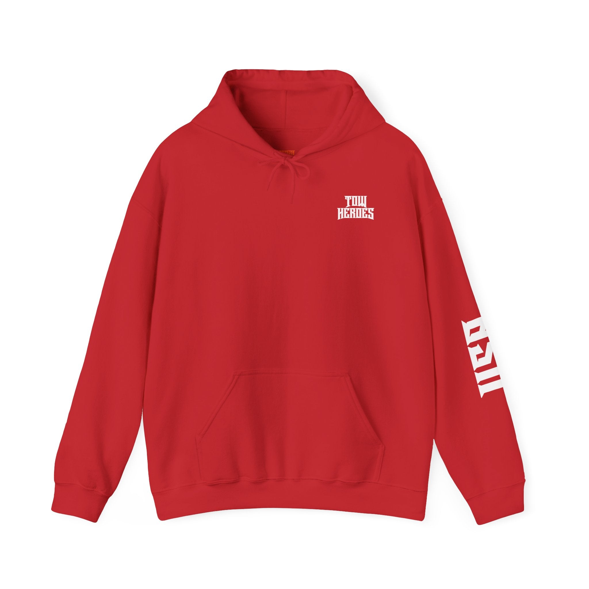 Unisex Heavy Blend Hoodie: ‘Tow Heroes’ Graphic Sweatshirt for Casual Wear, Gift Ideas, Streetwear Style, Cozy Layering