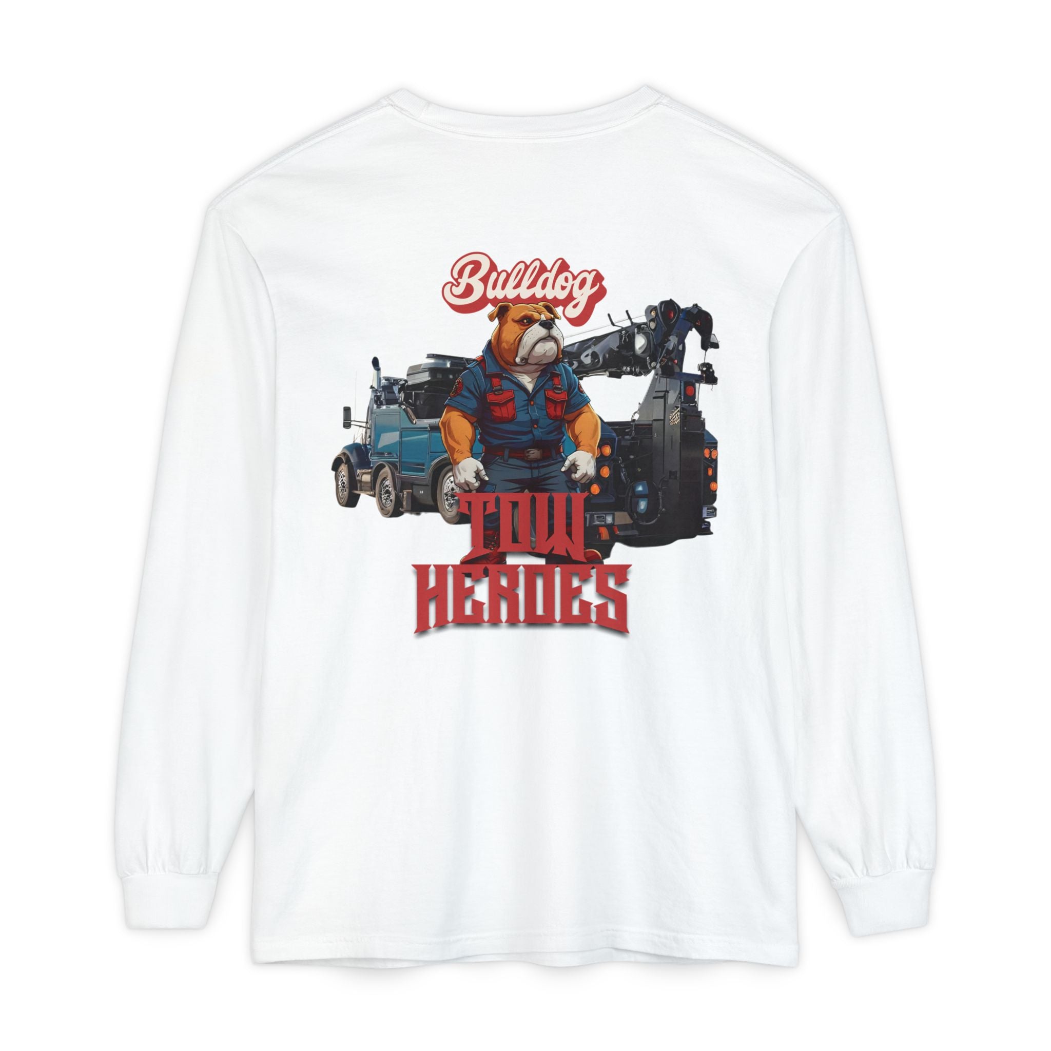 Bulldog Tow Heroes Long Sleeve Tee | Unisex Garment-Dyed T-Shirt for Dog Lovers, Casual Wear, Gift for Pet Owners, Birthday, Everyday [...]