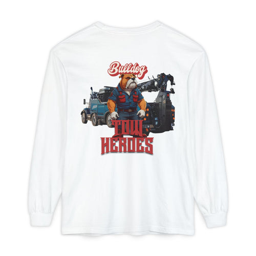 Bulldog Tow Heroes Long Sleeve Tee | Unisex Garment-Dyed T-Shirt for Dog Lovers, Casual Wear, Gift for Pet Owners, Birthday, Everyday [...]