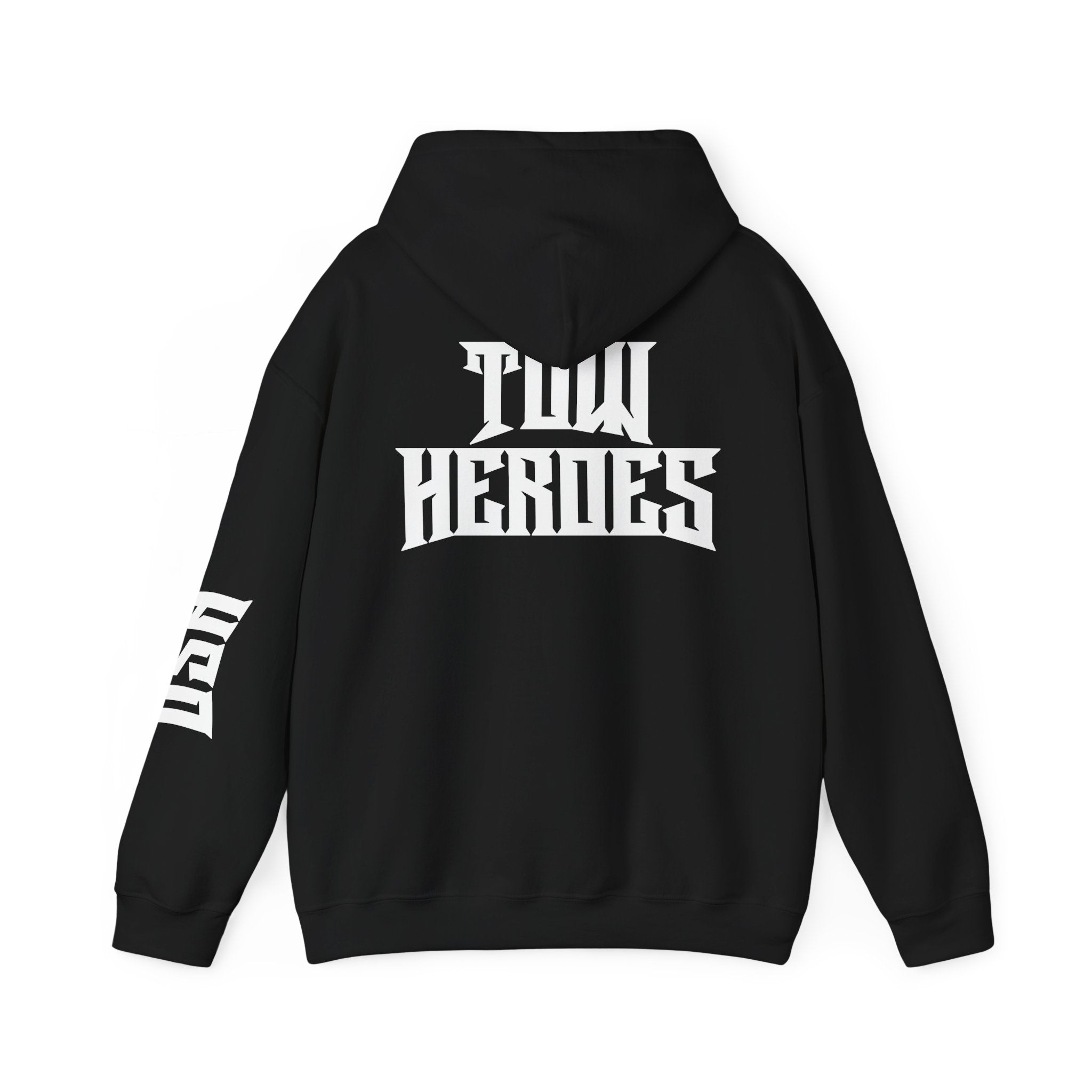 Unisex Heavy Blend Hoodie: ‘Tow Heroes’ Graphic Sweatshirt for Casual Wear, Gift Ideas, Streetwear Style, Cozy Layering