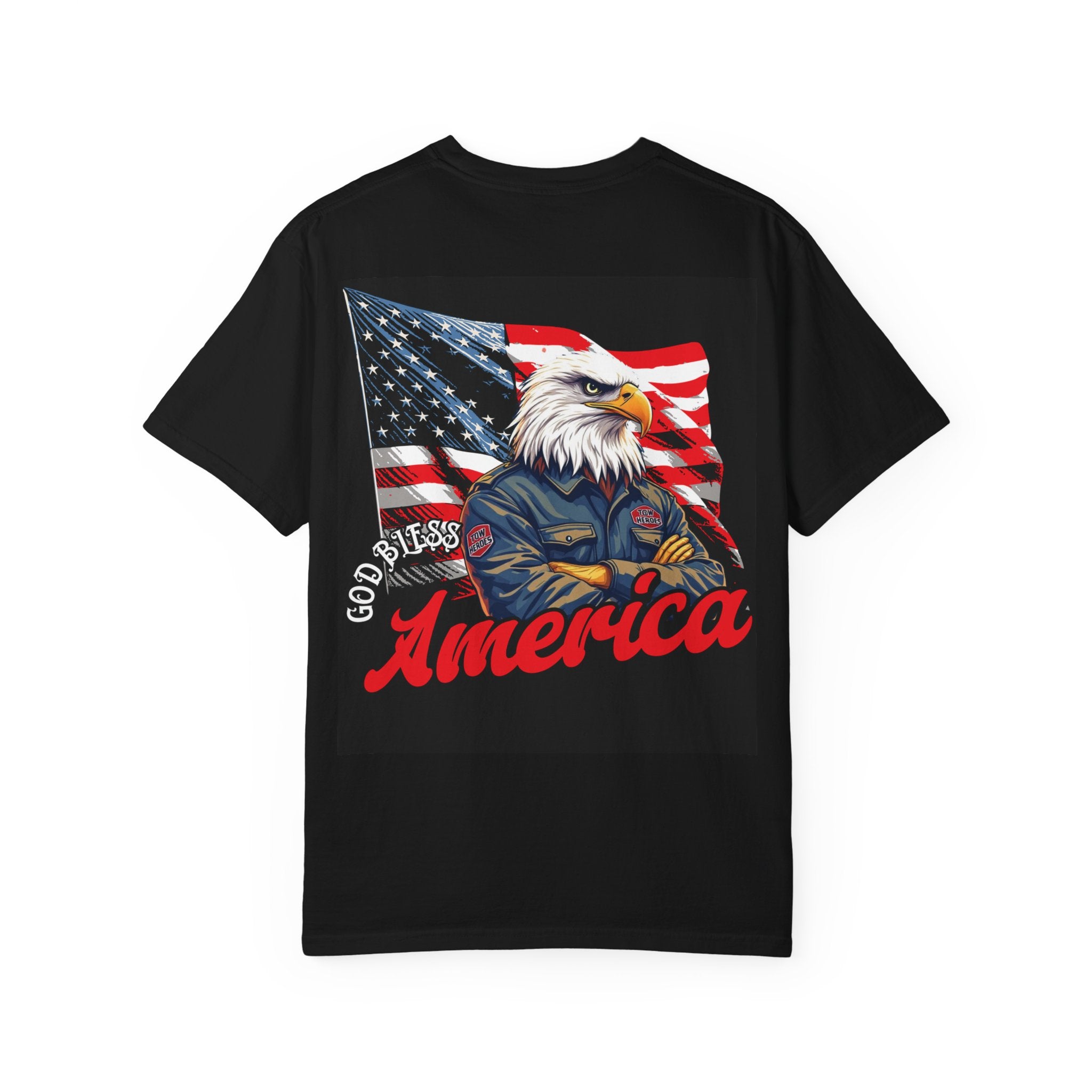 Patriotic Eagle T-Shirt | Unisex Garment-Dyed Tee | American Flag Design | Unique Gift for Veterans, Independence Day, Memorial Day