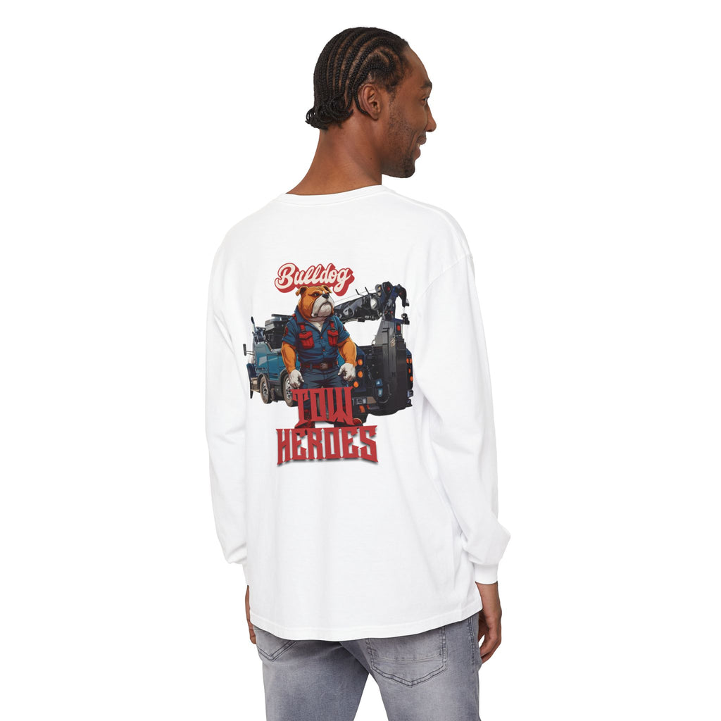 Bulldog Tow Heroes Long Sleeve Tee | Unisex Garment-Dyed T-Shirt for Dog Lovers, Casual Wear, Gift for Pet Owners, Birthday, Everyday [...]
