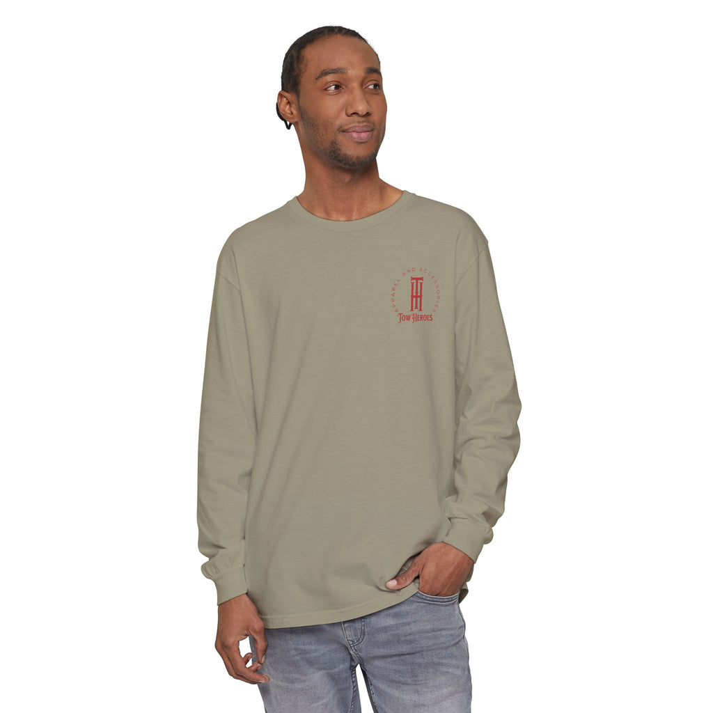 Bulldog Tow Heroes Long Sleeve Tee | Unisex Garment-Dyed T-Shirt for Dog Lovers, Casual Wear, Gift for Pet Owners, Birthday, Everyday [...]