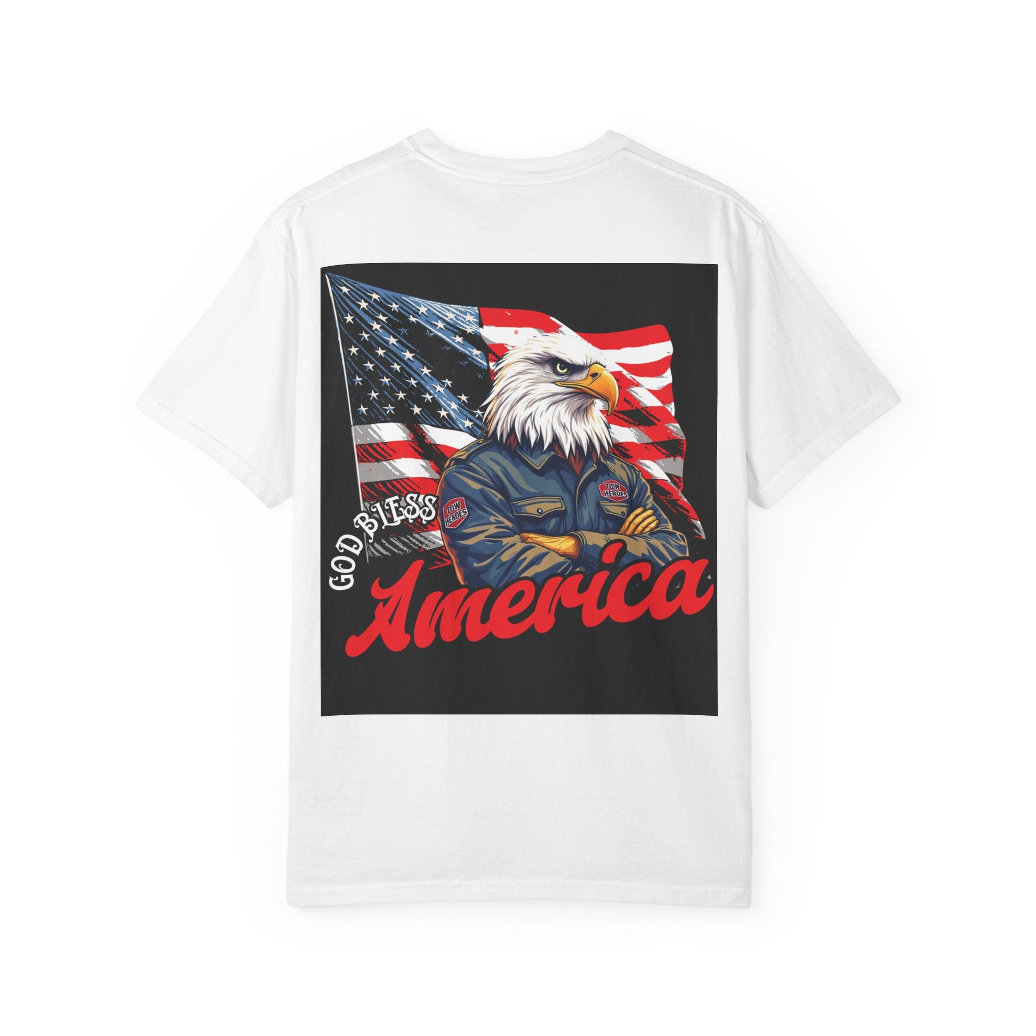 Patriotic Eagle T-Shirt | Unisex Garment-Dyed Tee | American Flag Design | Unique Gift for Veterans, Independence Day, Memorial Day