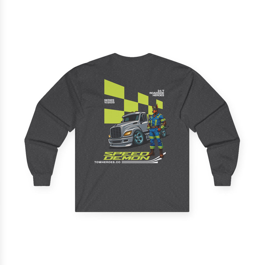 Long Sleeve Tee - Doberman Driver Speed and Momentum Helping Hand Community Shirt