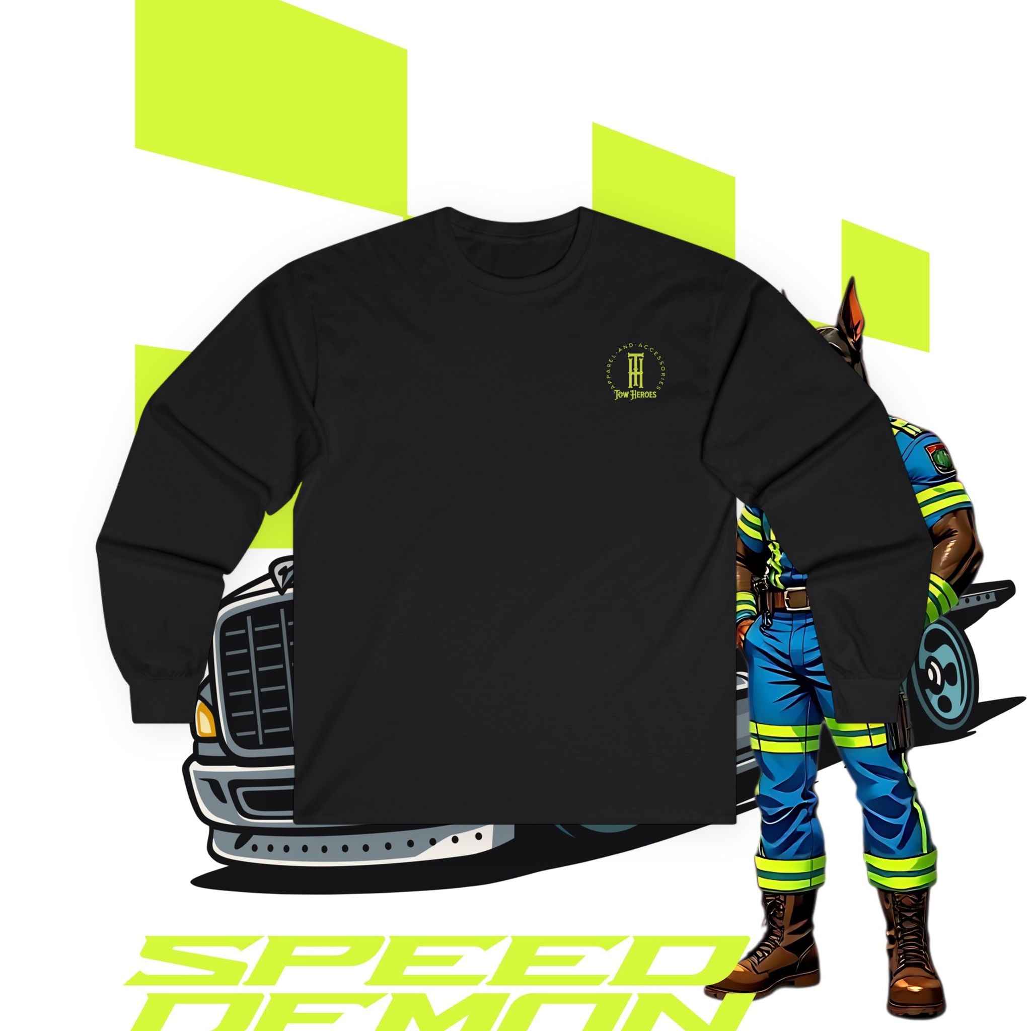 Long Sleeve Tee - Doberman Driver Speed and Momentum Helping Hand Community Shirt